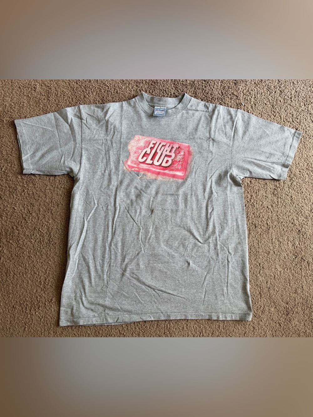 RARE Vintage 1999 Fight Club Soap Promo Grey Movie shirt 90s Film Single Stitch